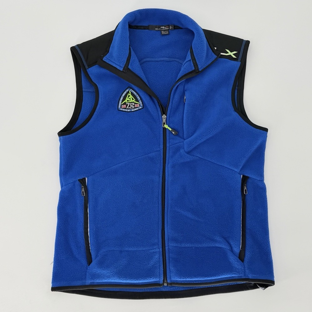 RLX Ralph Lauren 2012 Transcontinental Expedition Fleece Vest L‎ Blue